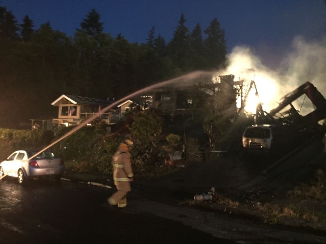 Bremerton home destroyed in early morning fire